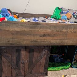 Twin Loft bed w Dresser & Bookcase