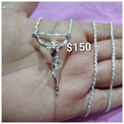 925 Sterling Silver Chain With The Pendant/Cadena De Plata 925