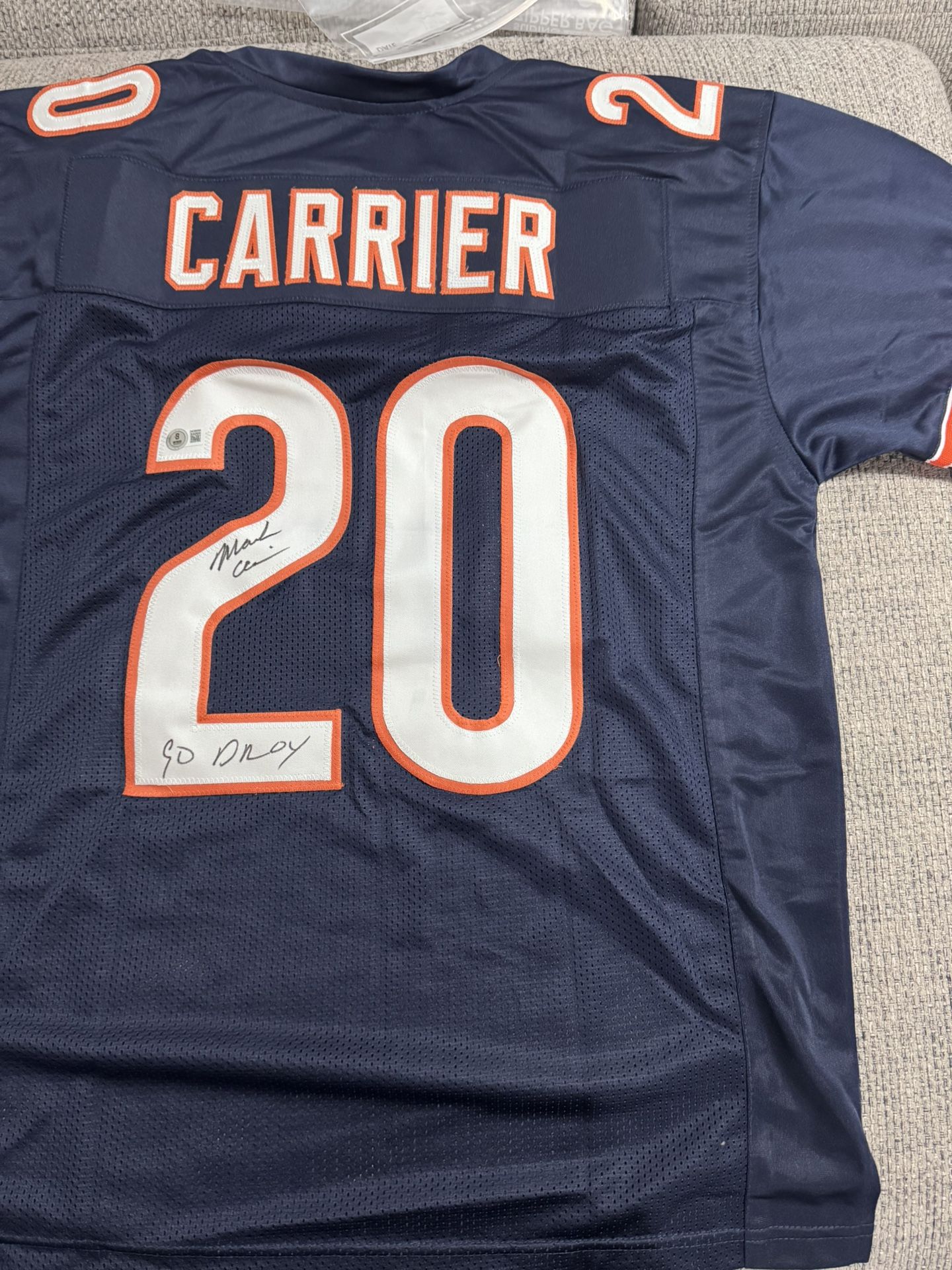 Mark Carrier Signed Autograph Custom Jersey - Beckett Coa - Chicago Bears