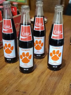 4 1981 Clemson National Champs Coke Bottles