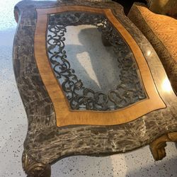 Antique Coffee Table And Side Table
