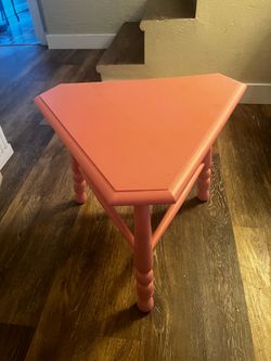 Triangle Pink Table