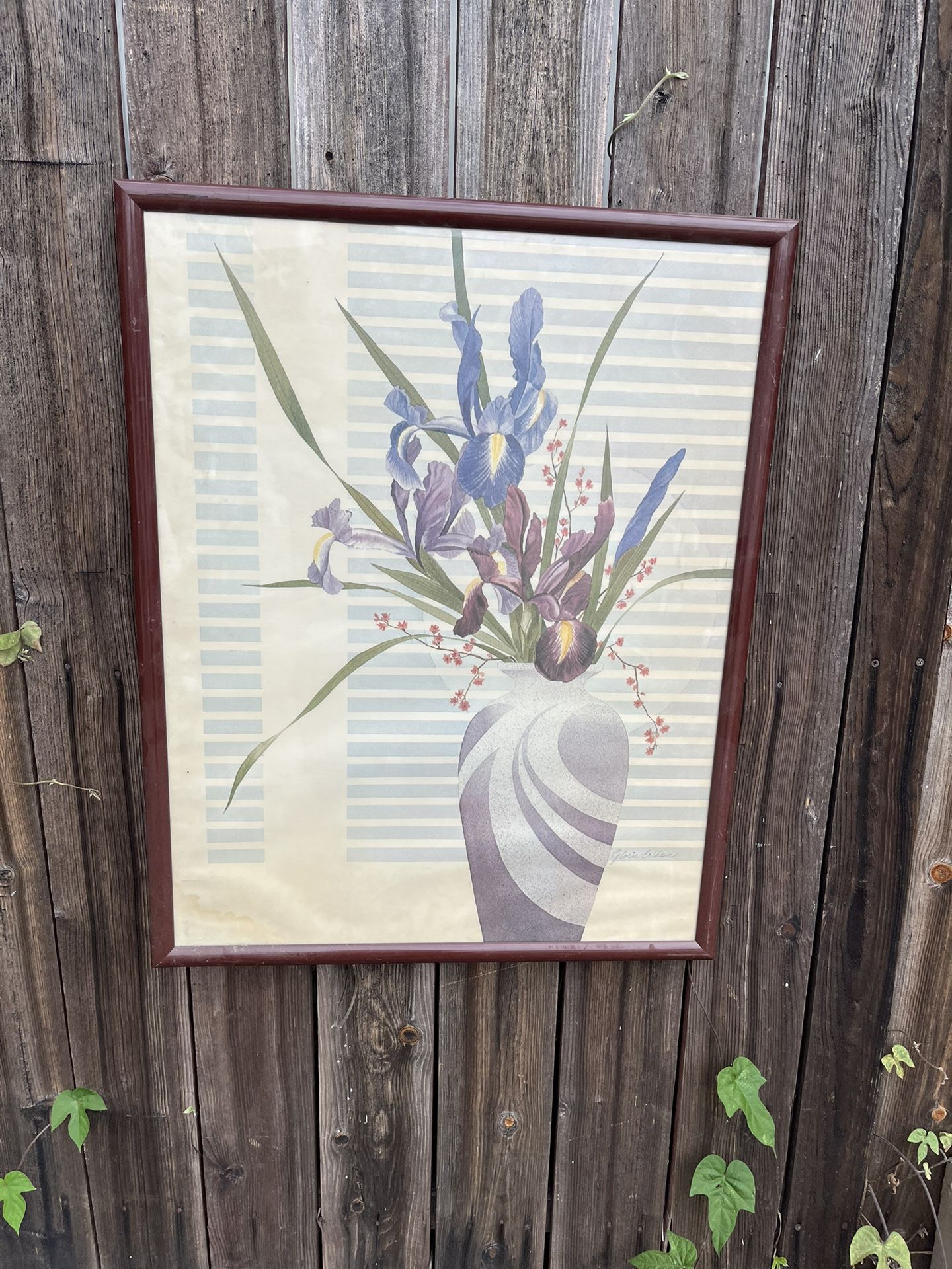 Watercolor print 1980s decor