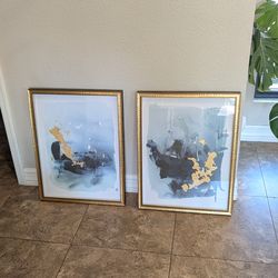 2 framed large wall art