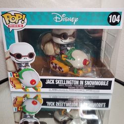 BRAND NEW JACK SKELLINGTON ON SNOW MOBLIE FUNKO 