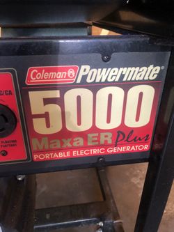 Coleman Powermate 5000 Maxa ER plus portable generator