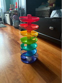Whirly Rainbow Ramp Ball Drop Toy 12M+ Toddler Activity Tower