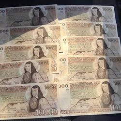 Mexican Bills 1000 Pesos 