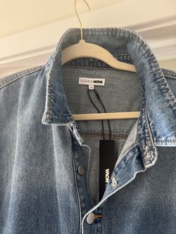 Denim one piece dress jacket