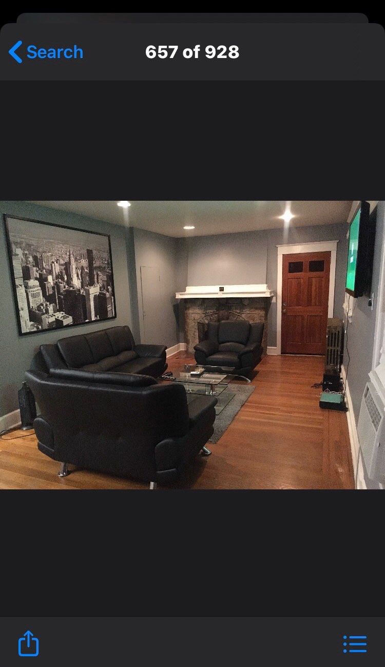 Black Leather living room set