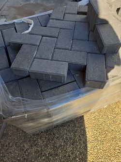 Gray pavers