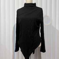 PLUS SIZE Turtle Neck Knit Bodysuit 
