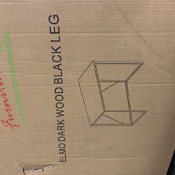 5362 Elmo Dark Wood Black Metal Legs Writing Desk