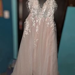 Sparkly Pink Wedding Dress 