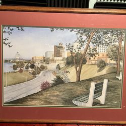Elaine Neeley Framed Art Print - “Riverview II”  - Local Memphis Artist