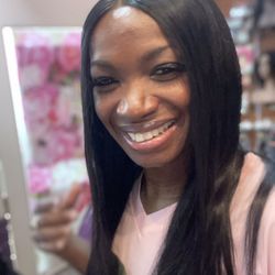 Straight Hair 4x4  Wig Jet Black 