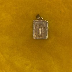 Double Side Jesus Christ And Virgin Mary Silver Plated Pendant 