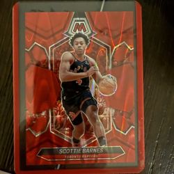 2023 Panini Mosaic Scottie Barnes #56 Red Seismic /299