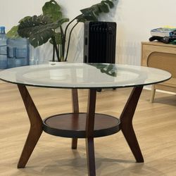 Round Glass Coffee Table 
