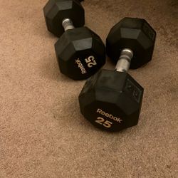 Set Of 25lb Dumbells 
