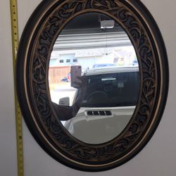Brown/ burgundyish and gold mirror