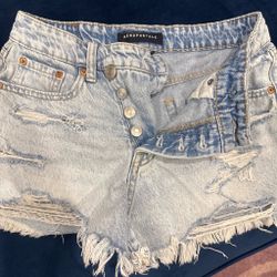 Aeropostale Distressed Denim Jean Shorts