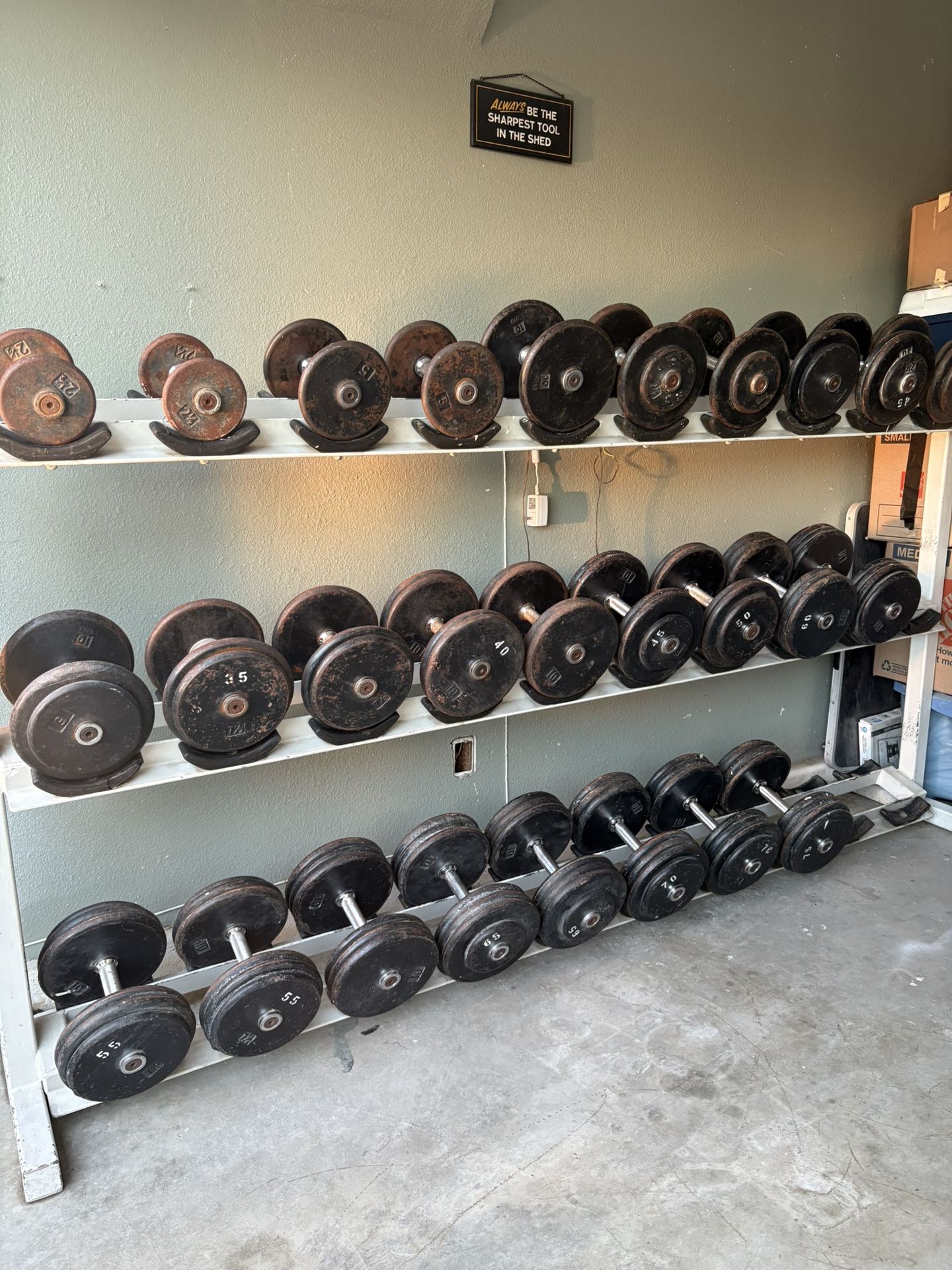 Full Gym Dumbbell Set With Rack!!!!