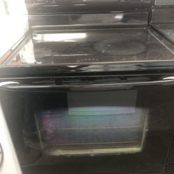 Black Glass Top Stove 