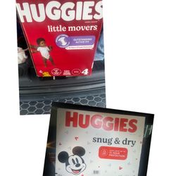 Huggies Diapers Size 4 - $37 Each Box 