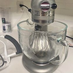 KitchenAid mixer with attachments