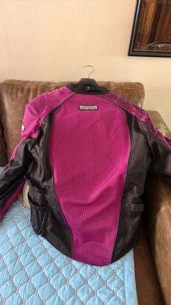 Women's Mesh Motorcycle Jacket Pink Black