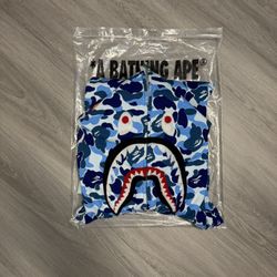 Bape ABC Blue Shark Full Zip Hoodie. All Size 