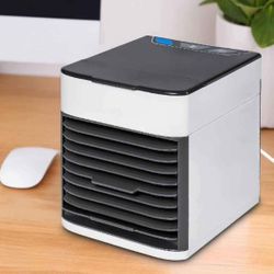 Portable Air Conditioners Fan, USB Air Cooler with 3-Speed, Personal Mini Air Conditioner with LED Light