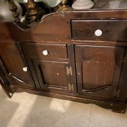 Antique Wooden Dry Sink
