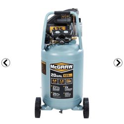 MCGRAW 20 Gallon, 135 PSI Oil-Lube Vertical Shop/Auto Air Compressor
