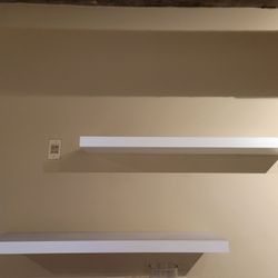 2 Ikea White Floating Shelves