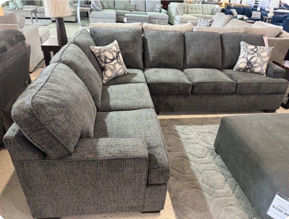 OM• $38 Initial • Brand New Kasaan Sectional With Chaise