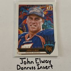 John Elway Denver Broncos Hall of Fame QB Donruss Short Print Insert Card. 