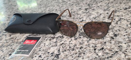 Ray-Ban RB4285 Aviator Sunglasses 710/13 Havana frame - Scratched lens
