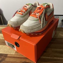 Size 9 - Nike sacai x Clot x LDWaffle Net Orange Blaze