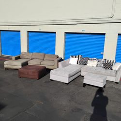 Sectional Couch Sofa Ottoman - Delivery Available 