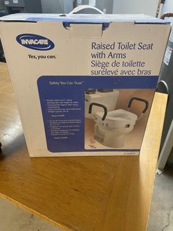 Raised Toilet Seat With Arm Support