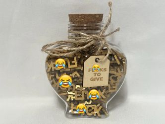 NEW Jar of Fucks Funny Gag Gift Adult Party Gags Novelty Prank Bachelorette Desk Decor