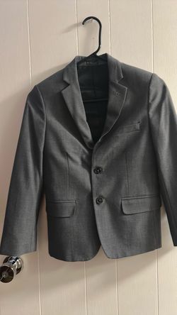 Gray Two-Button Suit Blazer Calvin Klein