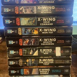 Star Wars X-Wing series 9 books. All well read some I better shape than others. See pictures. 