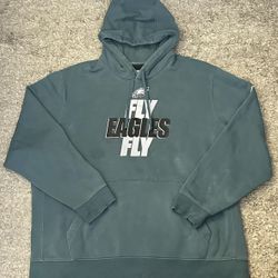 Nike Men’s XXL Green Philadelphia Eagles Fly Eagles Fly Graphic Logo NFL Hoodie 