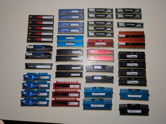 MIXED LOT OF DDR3 GAMING RAM - 48 RAMS TOTAL