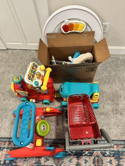 Baby/toddler Lot Of Toys! Skip Hop Activity Center/ Walker/ride On Activity Train /shopping Cart