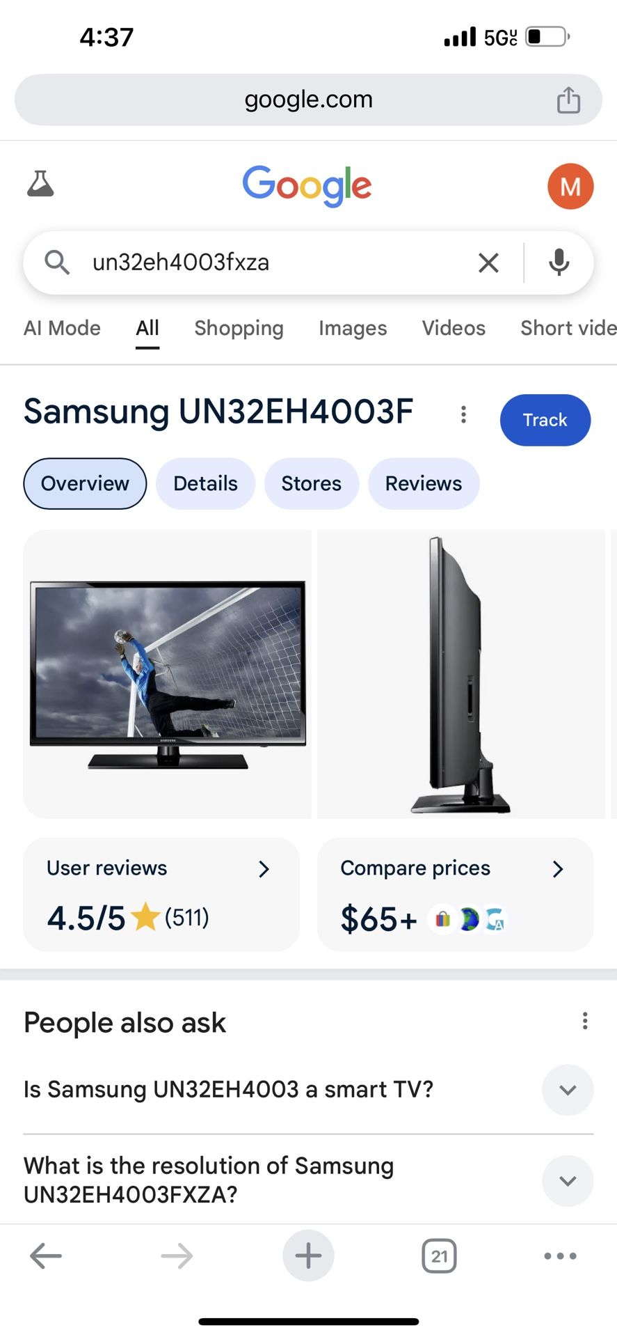 32” Samsung Tv