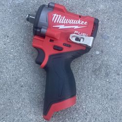 Milwaukee M12 FUEL 12V Lithium-Ion Brushless Cordless Stubby 1/2 in. Torque Impact Wrench (Tool-Only)  $159 